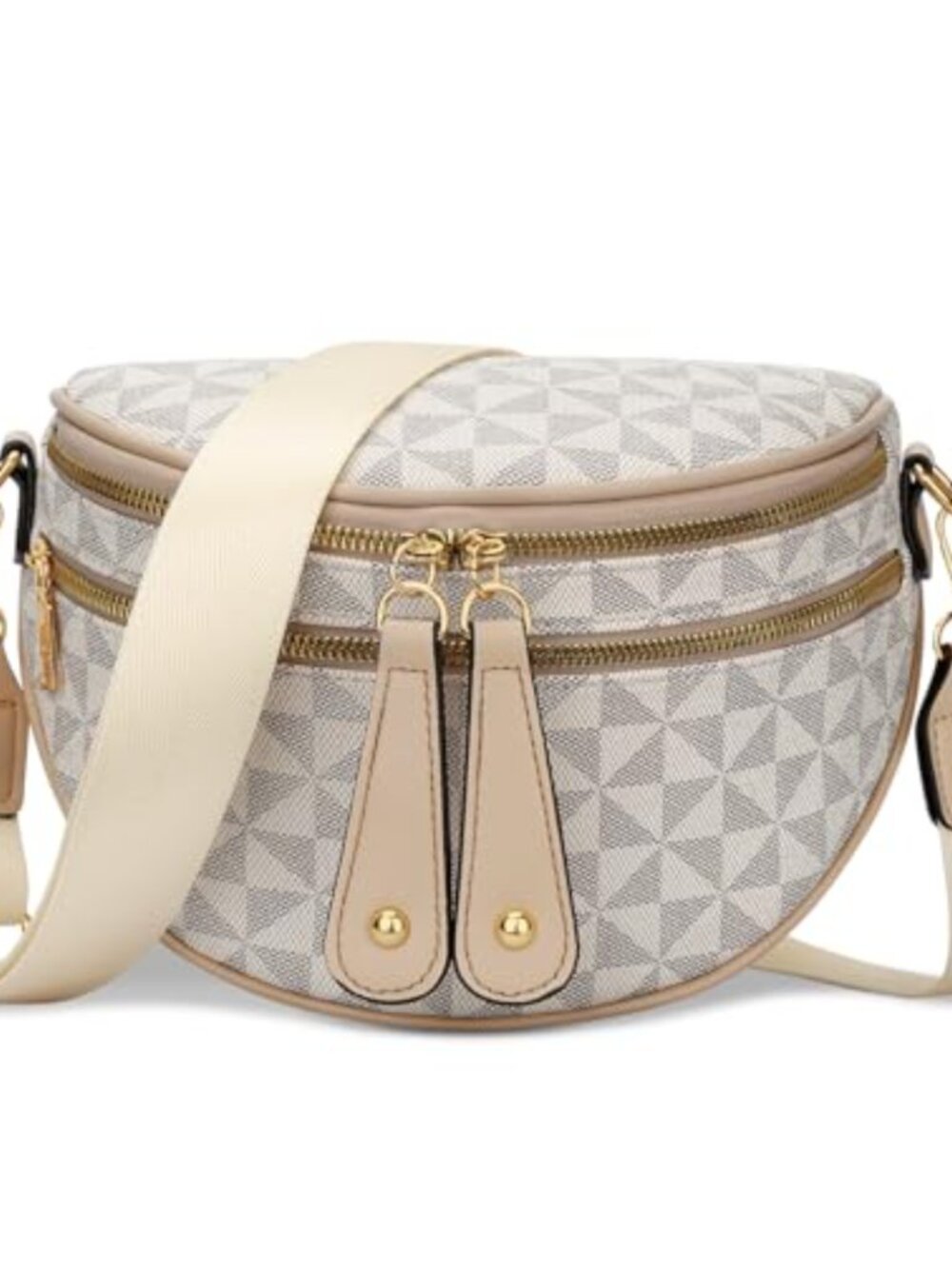 Vegan Leather Crossbody Sling Bag with Adjustable Strap, 10 x 3.5 x 7 Inches,